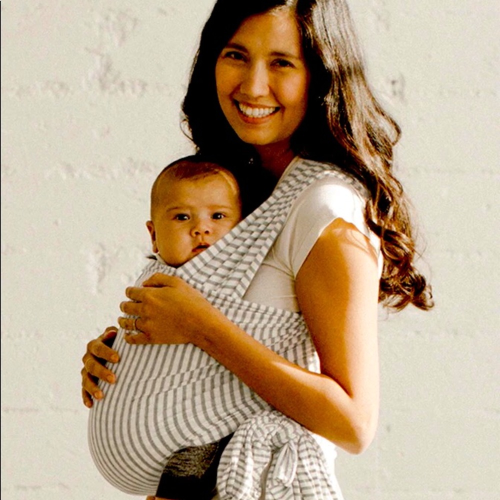 Solly Baby Wrap Natural & Grey Stripe